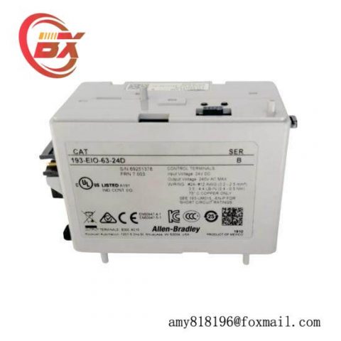 Emerson 193-EIO-63-24D 193EIO6324D I/O Overload Control Module Relay