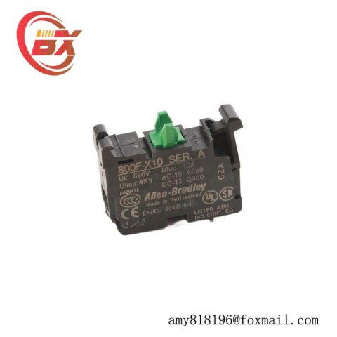 B&R 800F-X10 Contact Block, 22.5mm, Plastic, 1 NO - Industrial Control Module