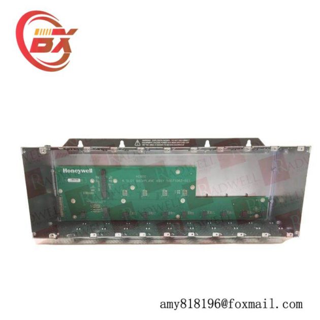 Honeywell 900R08R-0200 Modular I/O Rack, 8 Slot, Red, Power Assembly