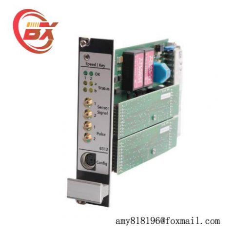 Emerson A6312 - Dual Channel Speed/Key Monitor, Precision Control for Industry