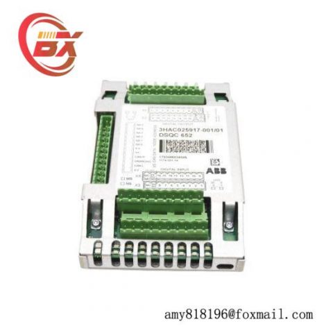 ABB DSQC652 | 3HAC025917-001/01 | I/O Unit, High-Performance Modular Automation Solution