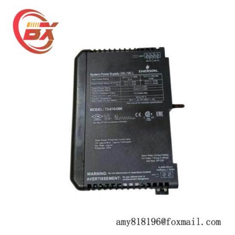 Emerson DeltaV KJ1501X1-BC3 Power Supply System