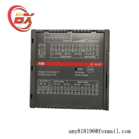 ABB 07AI91 WT91 GJR5251600R0202 Analog Input Module - Precision Control Solution