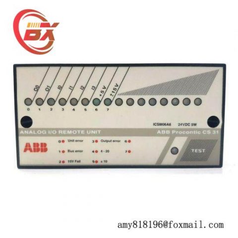 ABB ICSM06A6 Analog I/O Remote Unit, Industrial Automation Solutions